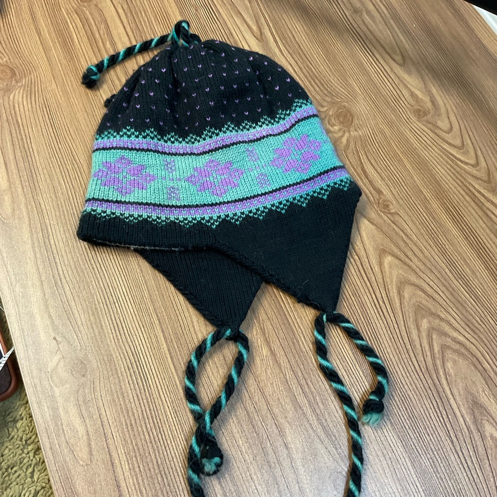 Hotch Knits 100% Wool GORE-TEX Earflap Ski Hat Handmade in USA #knitwear
